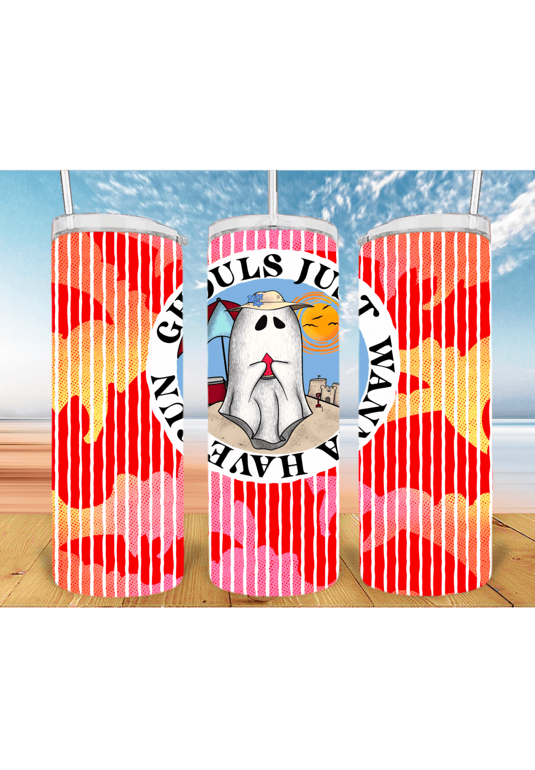 Ghouls just wanna have Sun Summer Boys 20oz Tumbler Sublimation Print - KT SUBLIMATION, DTF AND MORE LLC