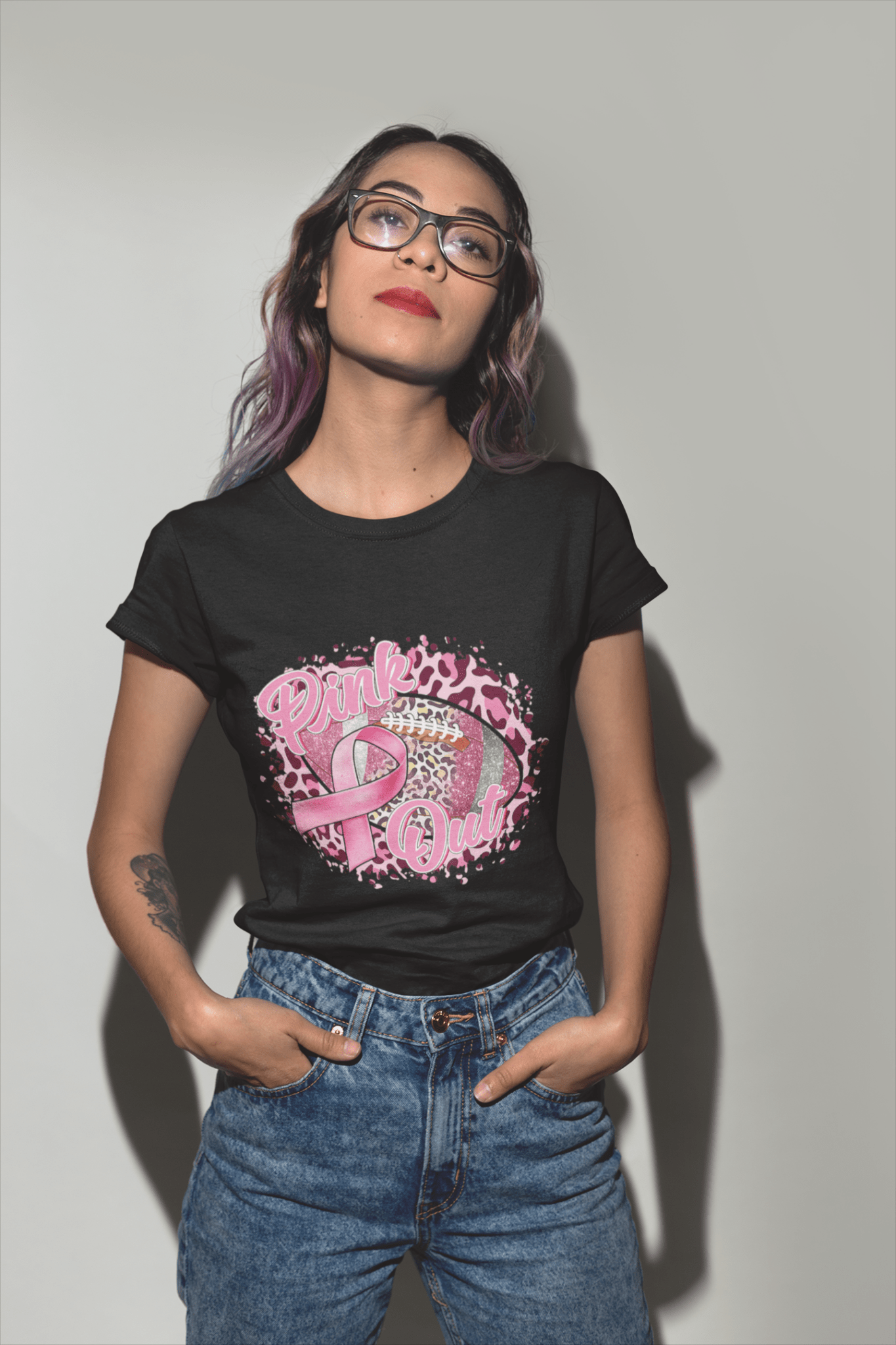 Glittler Pink out DTF ready to press transfer - KT SUBLIMATION, DTF AND MORE LLC