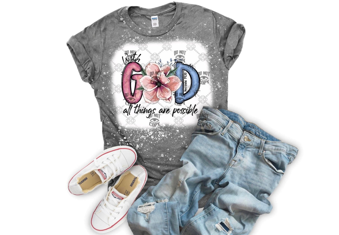 God all things are possible DTF - KT SUBLIMATION, DTF AND MORE LLC