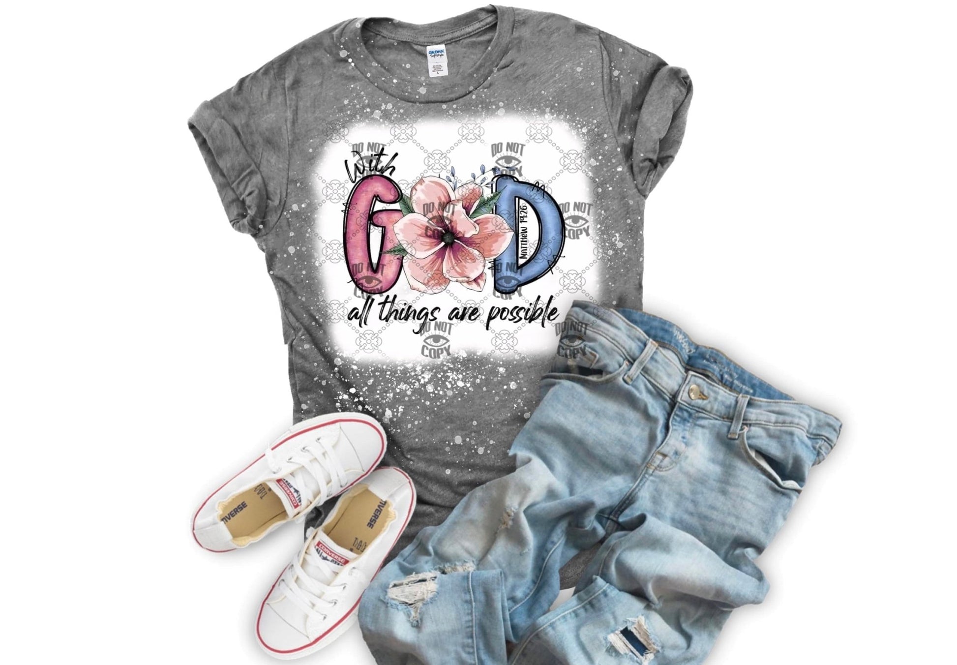 God all things are possible DTF - KT SUBLIMATION, DTF AND MORE LLC