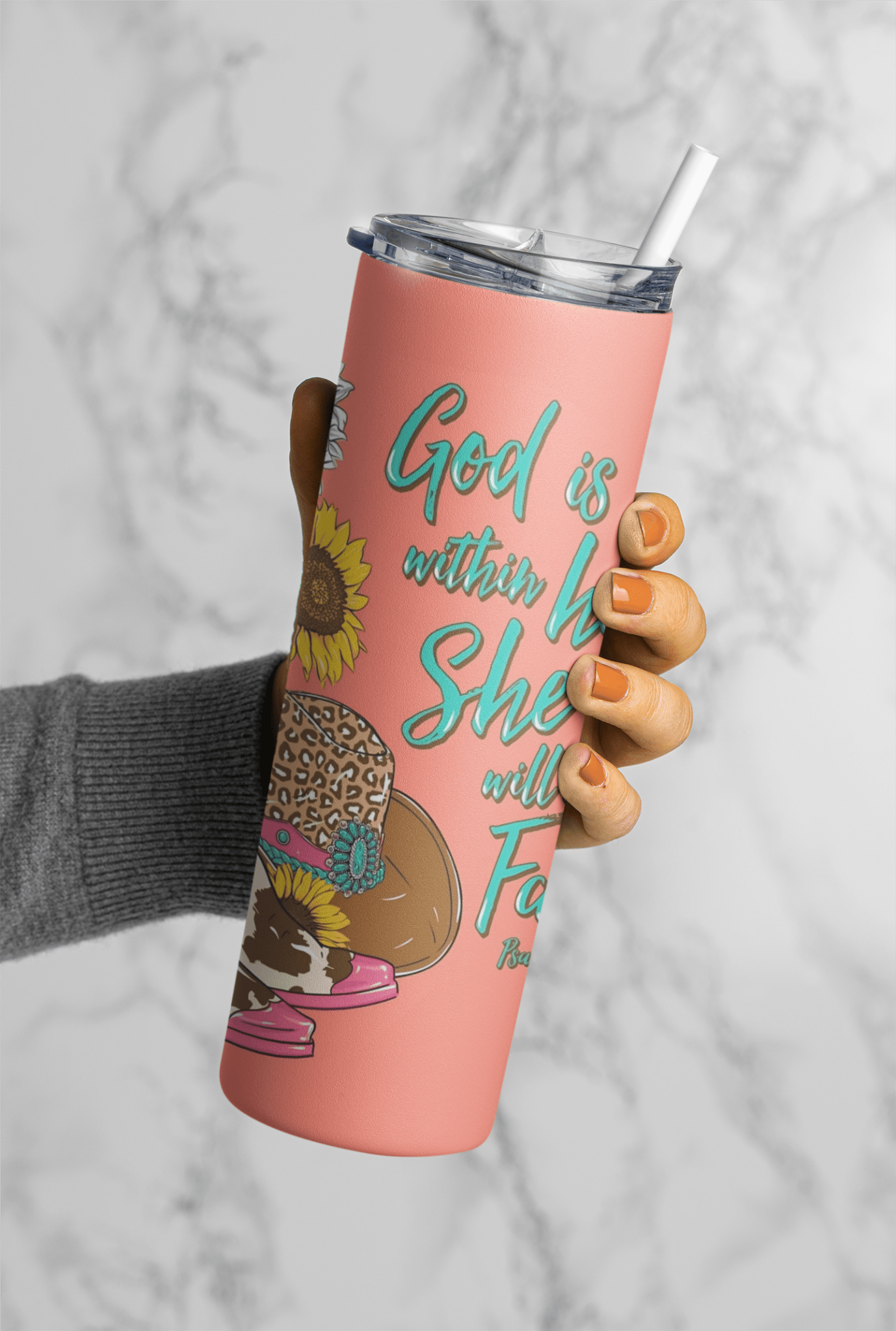 God is within 20oz sublimation print - KT SUBLIMATION, DTF AND MORE LLC