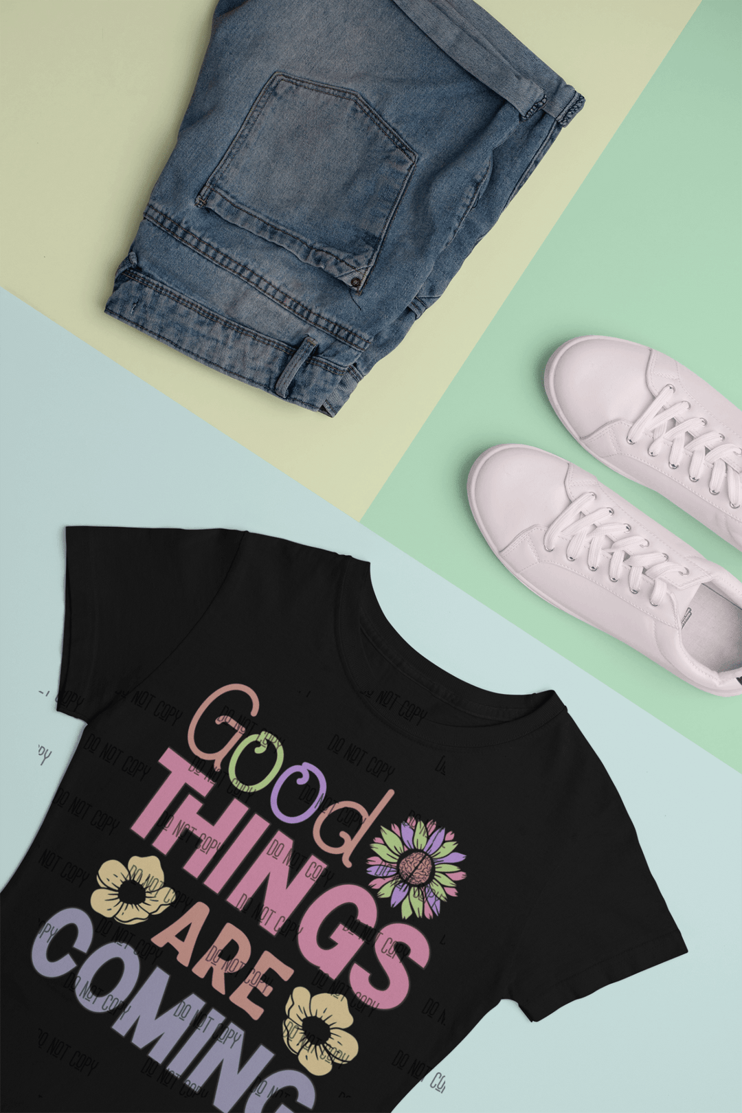 Good Things Are Coming" DTF Transfer – Uplifting & Positive Design - KT SUBLIMATION, DTF AND MORE LLC