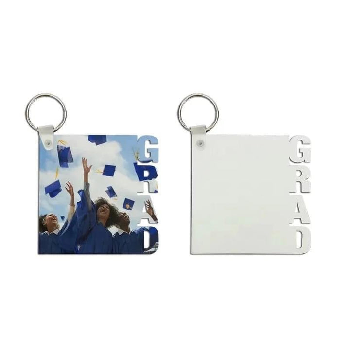 Grad Sublimation Keychain MDF Blank – Celebrate Graduation with Personalized Keychains - KT SUBLIMATION, DTF AND MORE LLC