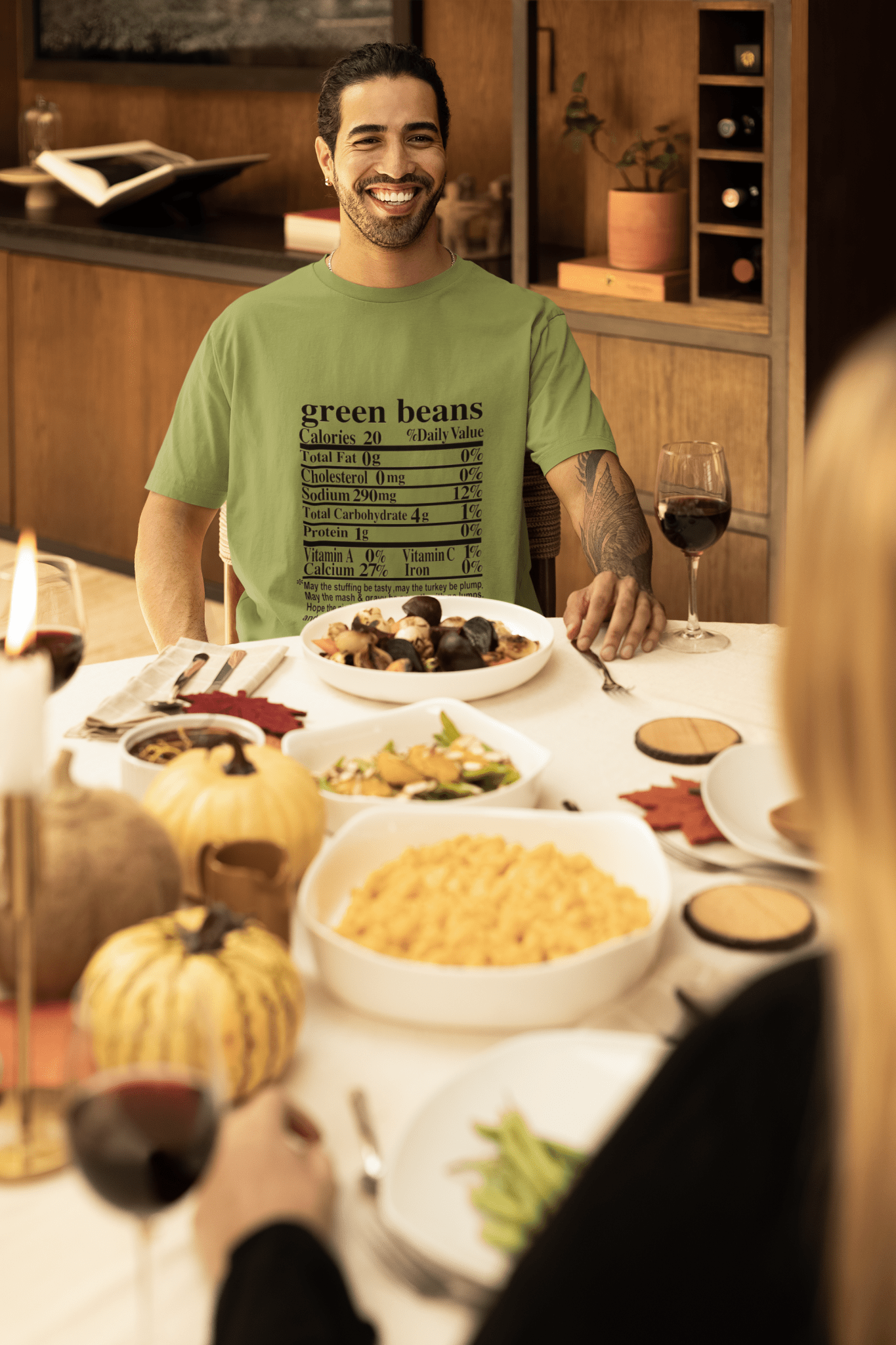 Green Beans DTF Transfer – Funny Thanksgiving Foodie Design, Ready to Press - KT SUBLIMATION, DTF AND MORE LLC