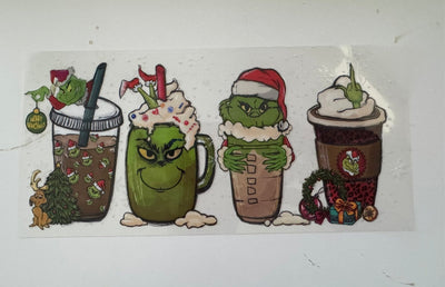 Grinch 16oz UV DTF Wrap – Perfect for Holiday Crafting! 🎄💚 - KT SUBLIMATION, DTF AND MORE LLC