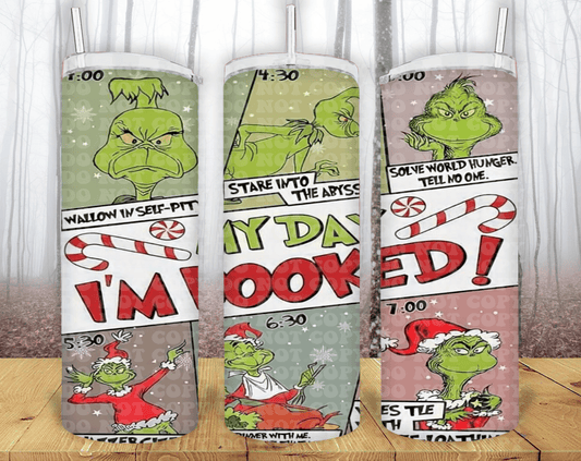 Grinch 3D 20oz Tumbler Sublimation Print - KT SUBLIMATION, DTF AND MORE LLC