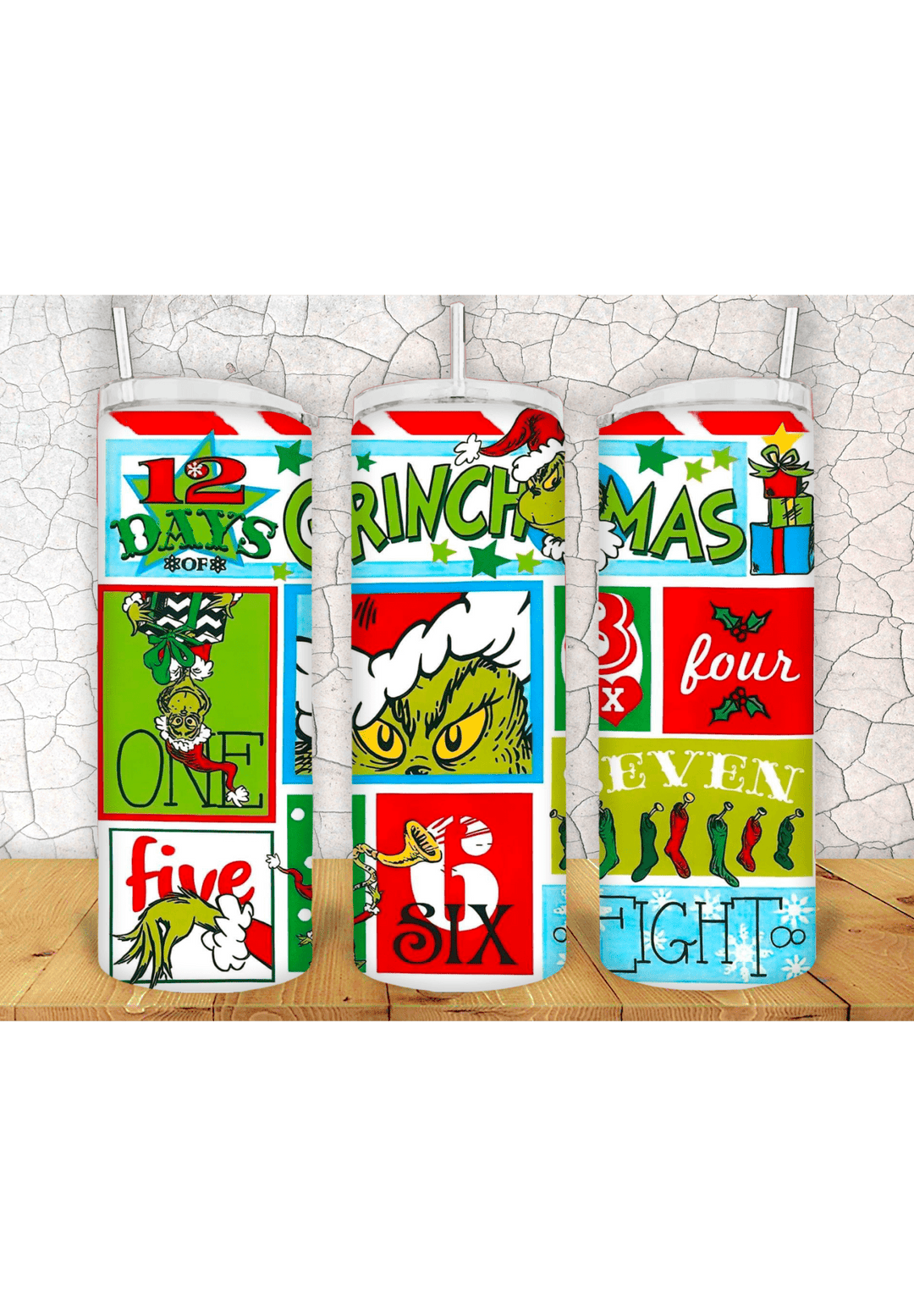 Grinch 3D 20oz Tumbler Sublimation Print - KT SUBLIMATION, DTF AND MORE LLC