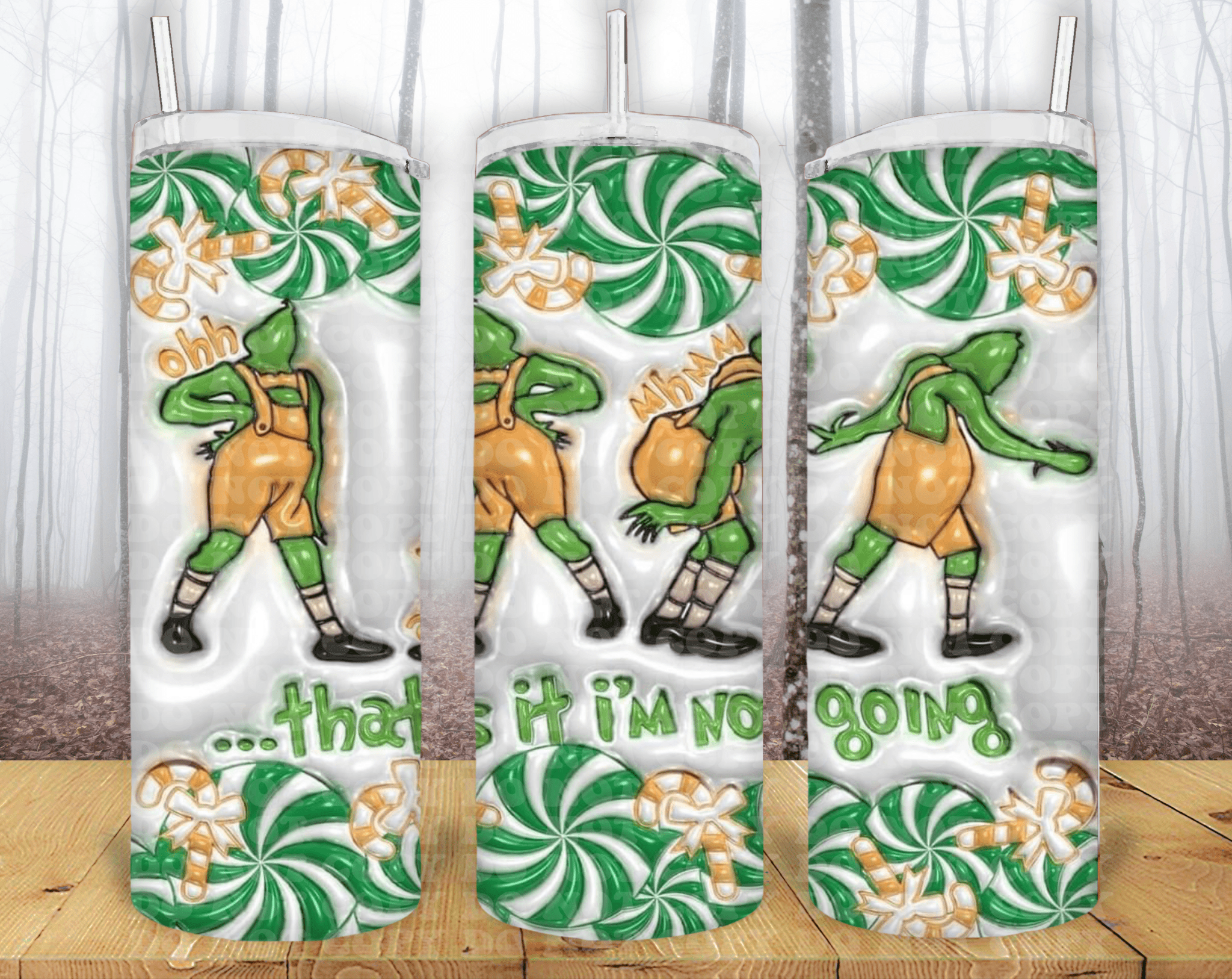 Grinch 3D 20oz Tumbler Sublimation Print