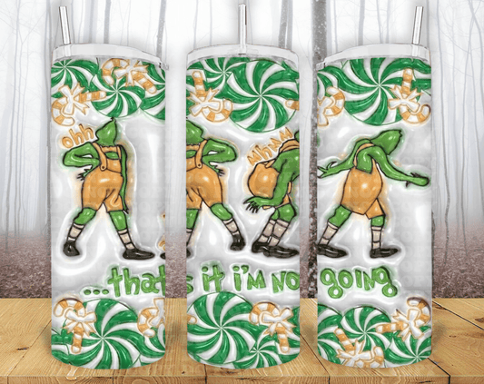 Grinch 3D 20oz Tumbler Sublimation Print - KT SUBLIMATION, DTF AND MORE LLC