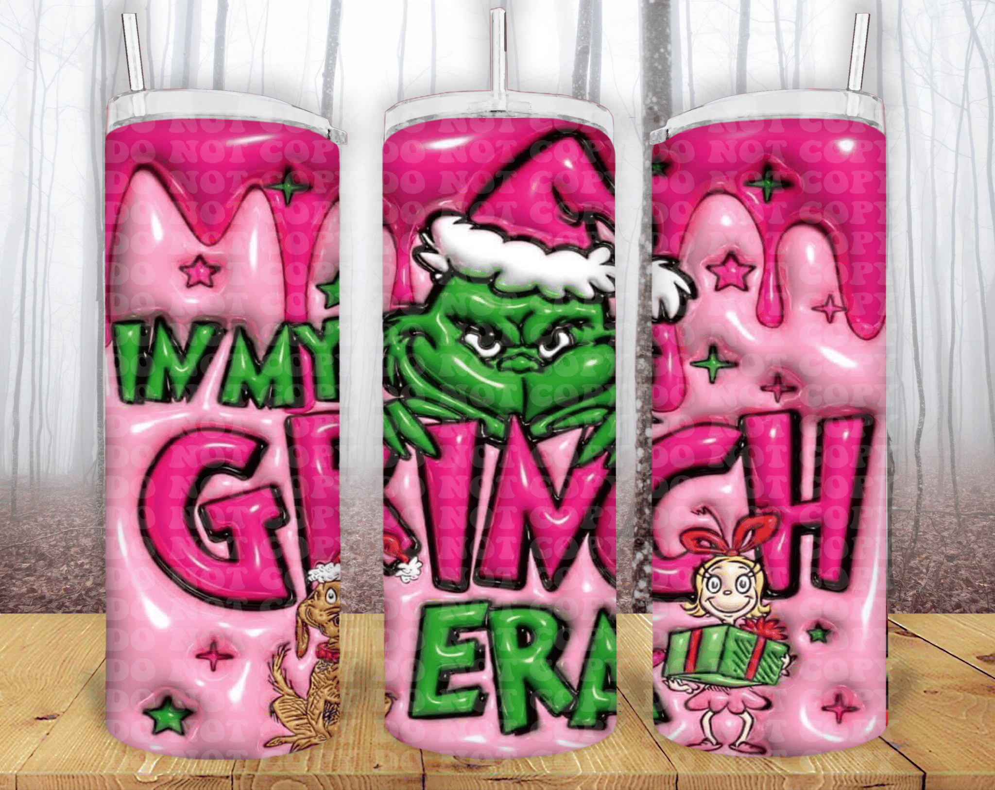 Grinch 3D 20oz Tumbler Sublimation Print