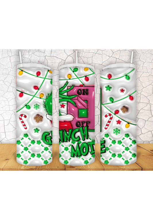 Grinch 3D 20oz Tumbler Sublimation Print - KT SUBLIMATION, DTF AND MORE LLC