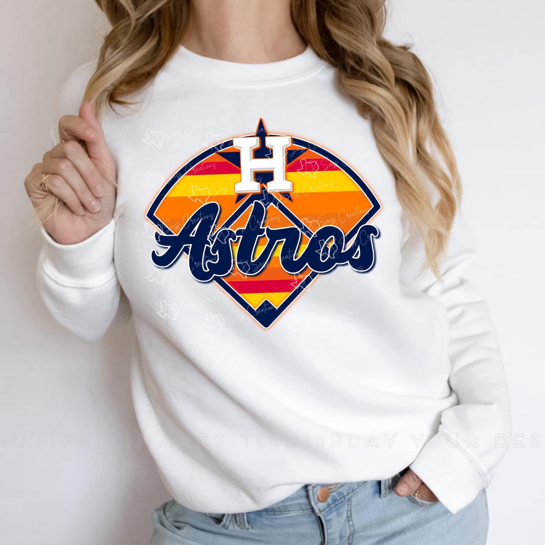 H - Town Baseball Vibes DTF Transfer – Orange & Navy Fan - Inspired Design - KT SUBLIMATION, DTF AND MORE LLC