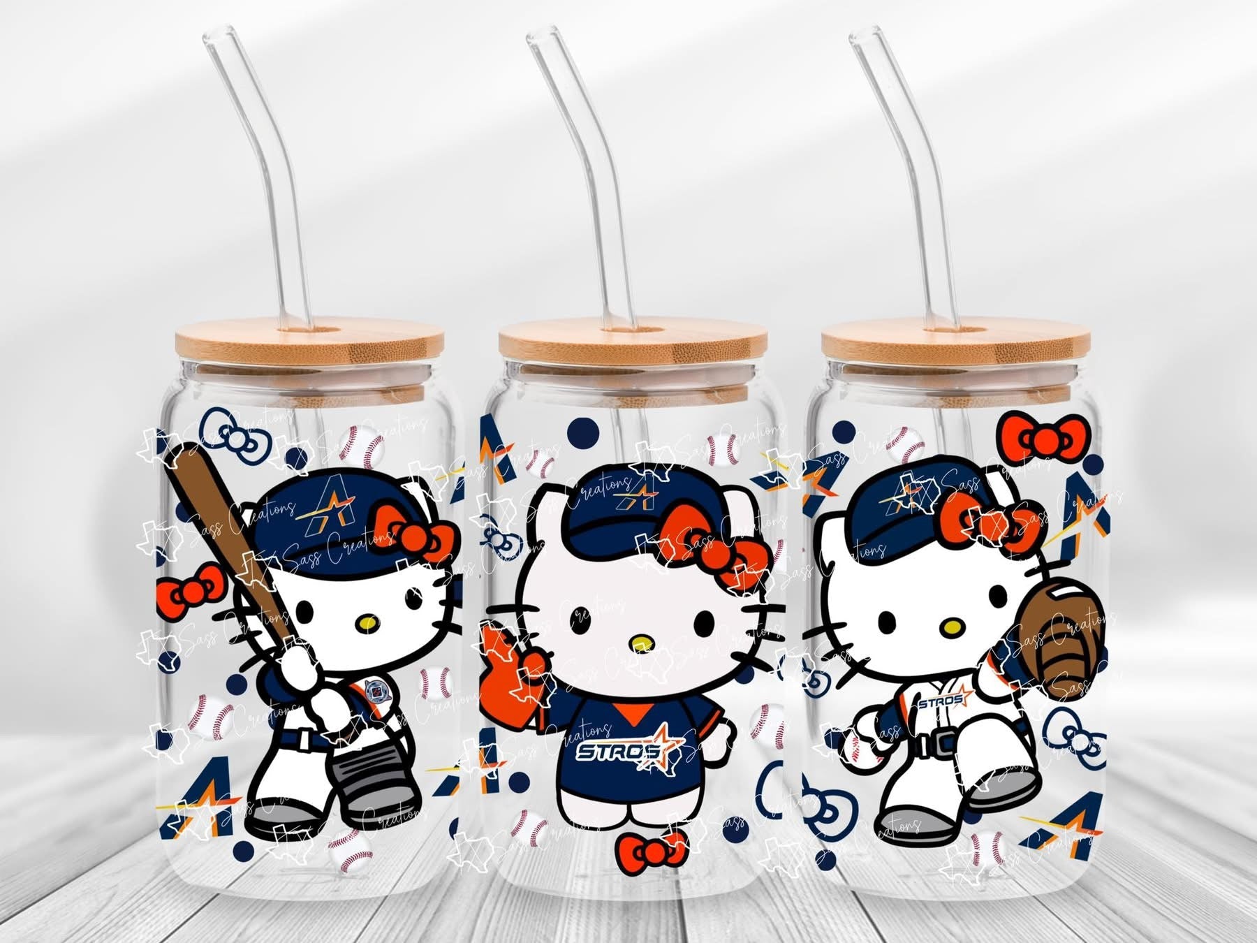 H - Town Baseball Vibes UV DTF Transfer – Game Day Style with Houston Pride – Ready to Apply! - KT SUBLIMATION, DTF AND MORE LLC