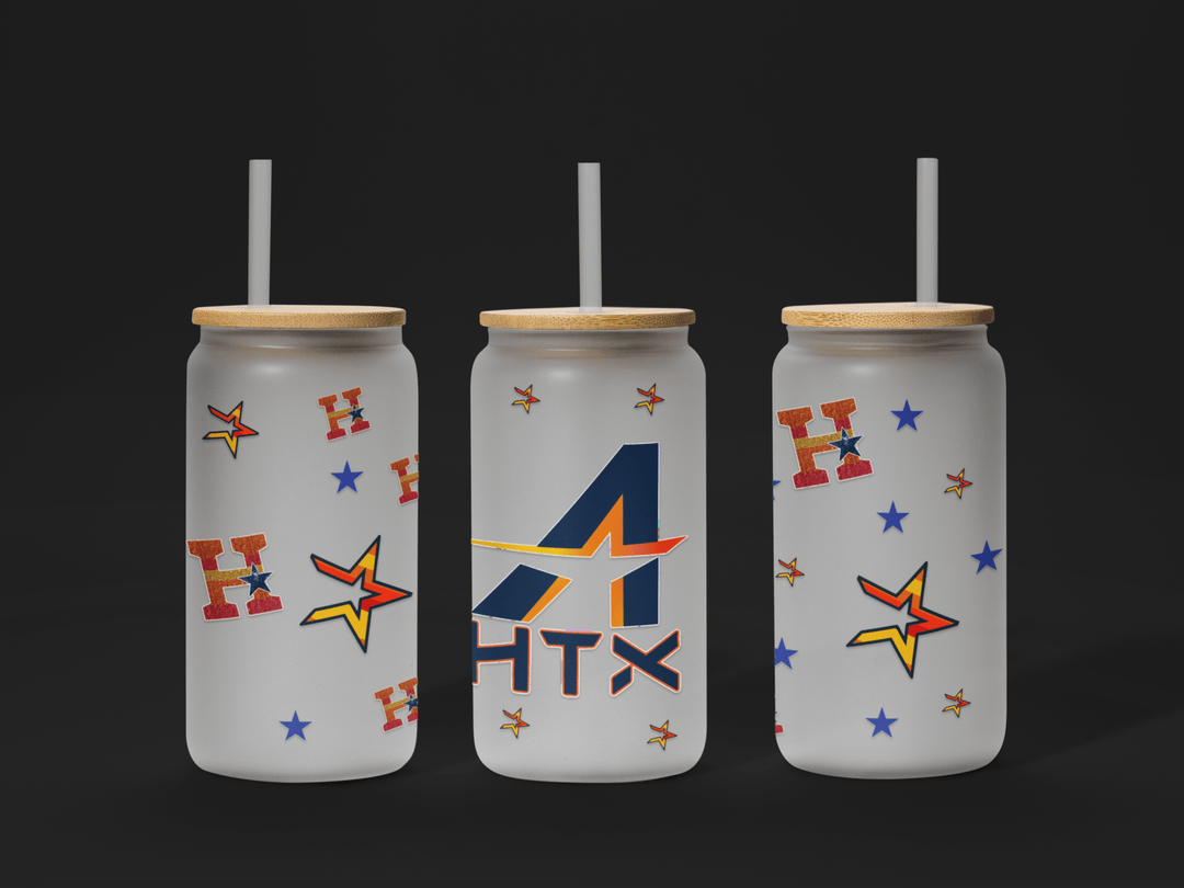 H - Town Baseball Vibes UV DTF Transfer – Game Day Style with Houston Pride – Ready to Apply! - KT SUBLIMATION, DTF AND MORE LLC
