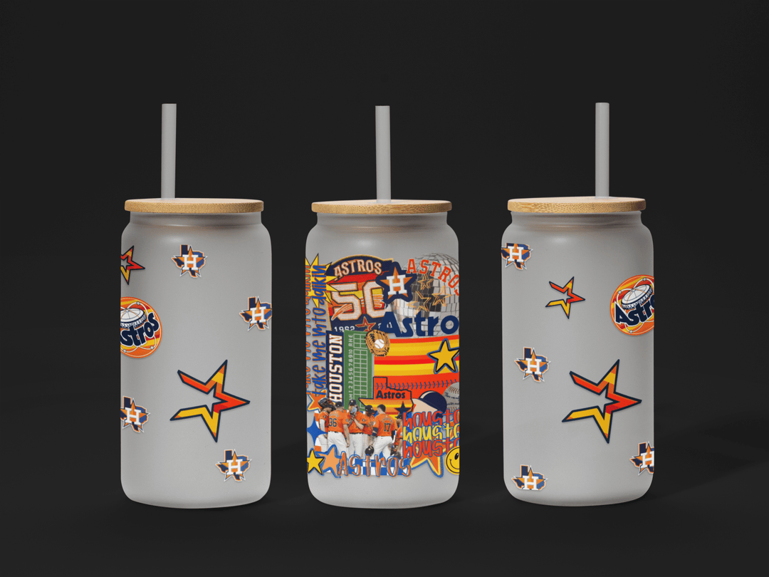 H - Town Baseball Vibes UV DTF Transfer – Game Day Style with Houston Pride – Ready to Apply! - KT SUBLIMATION, DTF AND MORE LLC