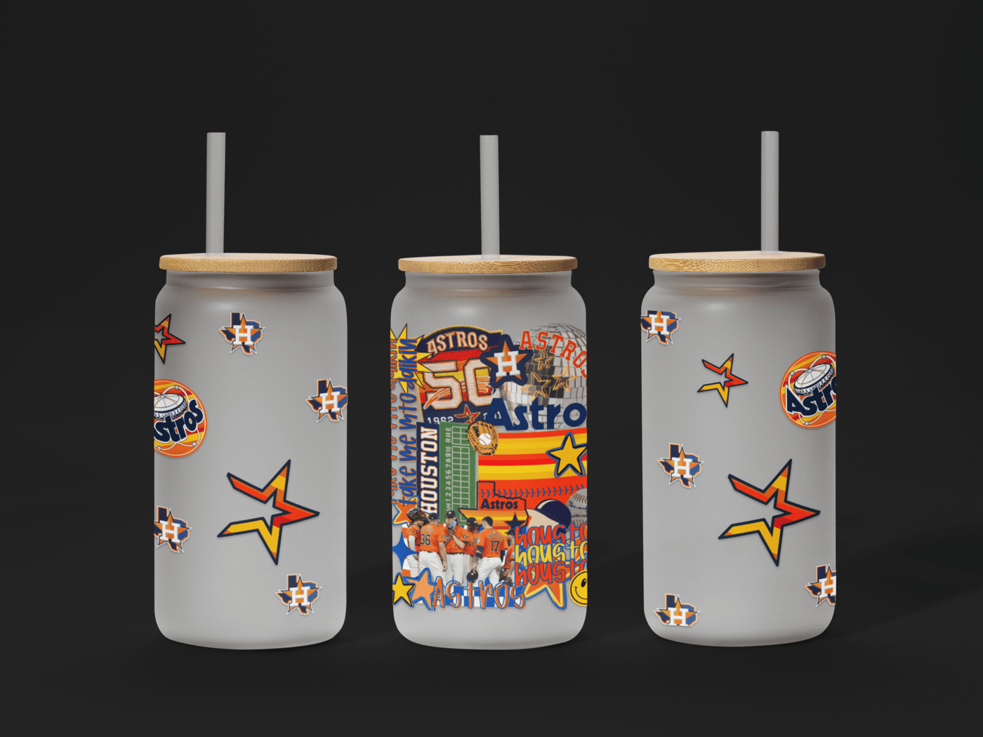 H - Town Baseball Vibes UV DTF Transfer – Game Day Style with Houston Pride – Ready to Apply! - KT SUBLIMATION, DTF AND MORE LLC