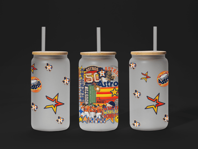 H - Town Baseball Vibes UV DTF Transfer – Game Day Style with Houston Pride – Ready to Apply! - KT SUBLIMATION, DTF AND MORE LLC