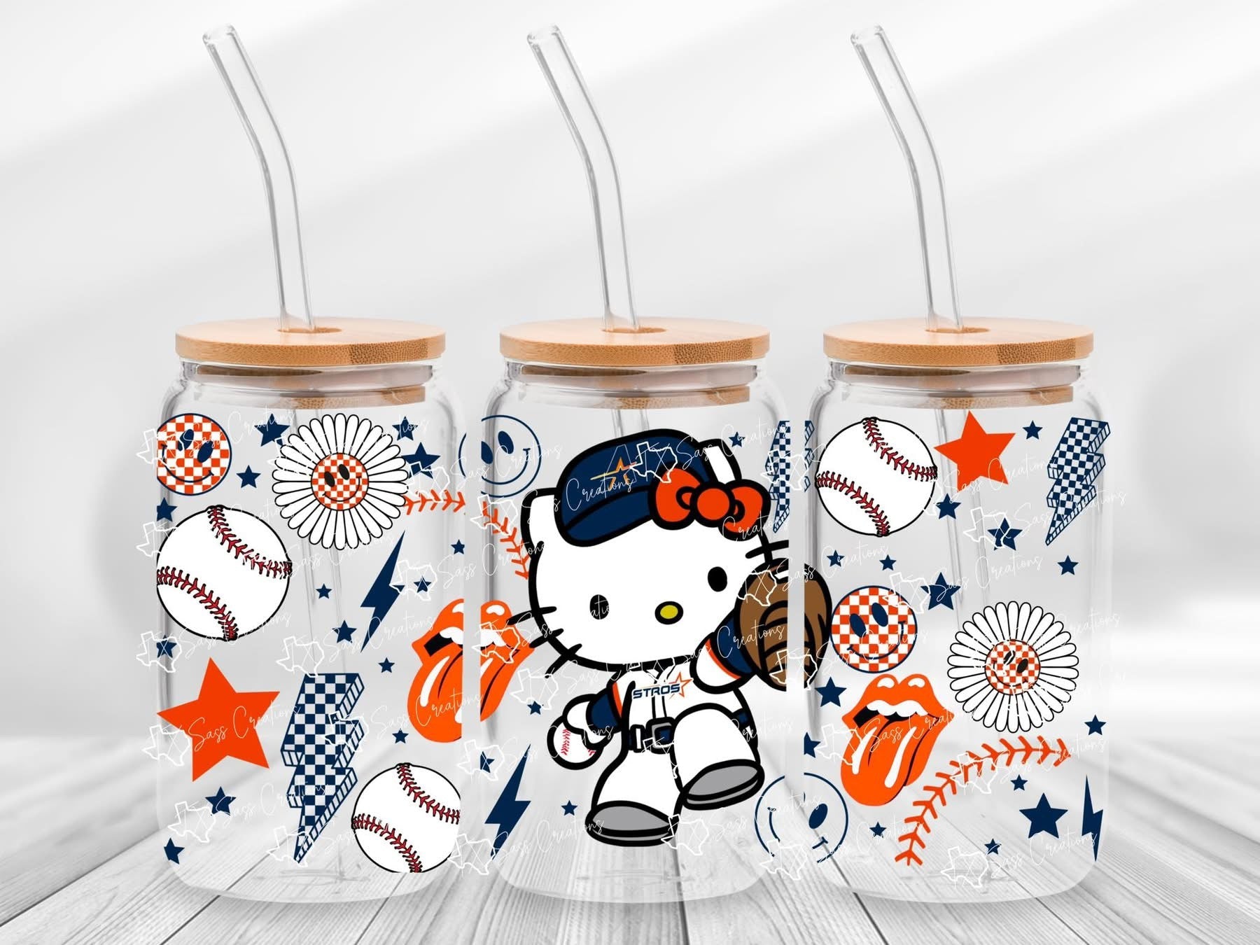 H - Town Baseball Vibes UV DTF Transfer – Game Day Style with Houston Pride – Ready to Apply! - KT SUBLIMATION, DTF AND MORE LLC