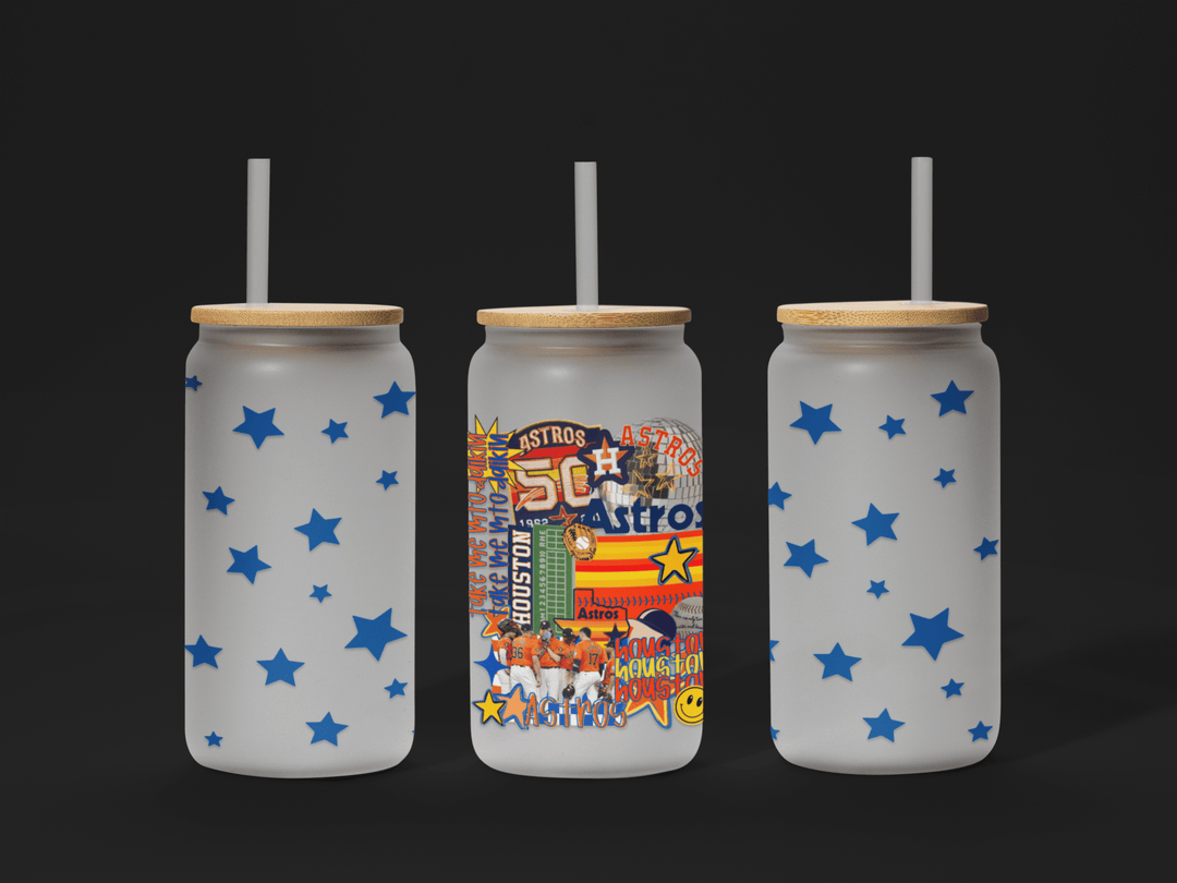 H - Town Baseball Vibes UV DTF Transfer – Game Day Style with Houston Pride – Ready to Apply! - KT SUBLIMATION, DTF AND MORE LLC