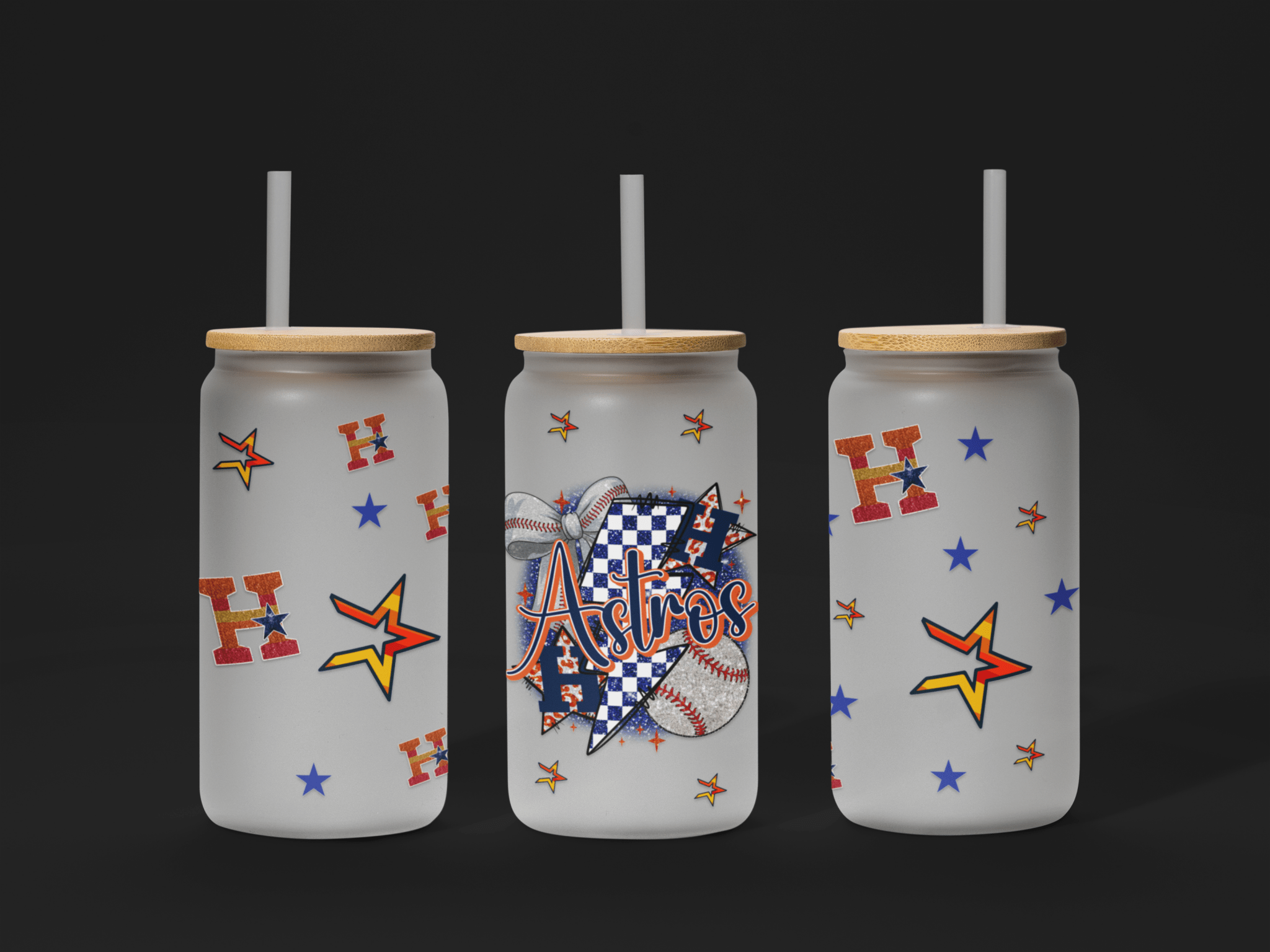 H - Town Baseball Vibes UV DTF Transfer – Game Day Style with Houston Pride – Ready to Apply! - KT SUBLIMATION, DTF AND MORE LLC