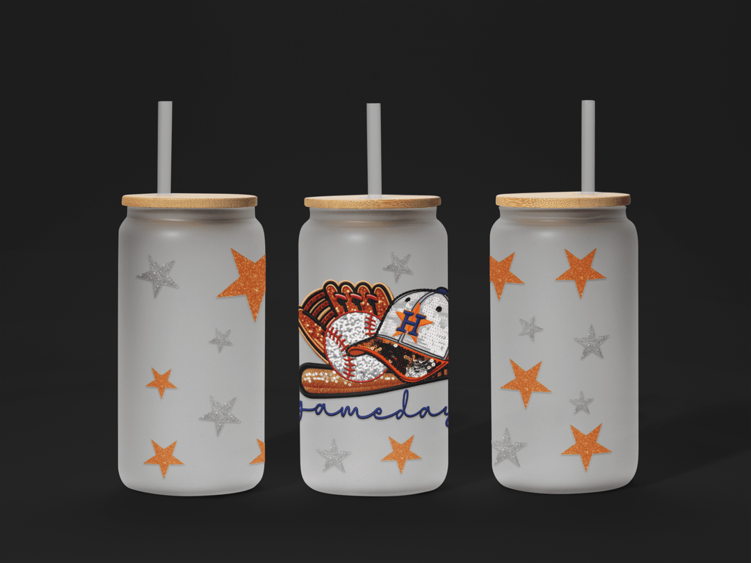 H - Town Baseball Vibes UV DTF Transfer – Game Day Style with Houston Pride – Ready to Apply! - KT SUBLIMATION, DTF AND MORE LLC