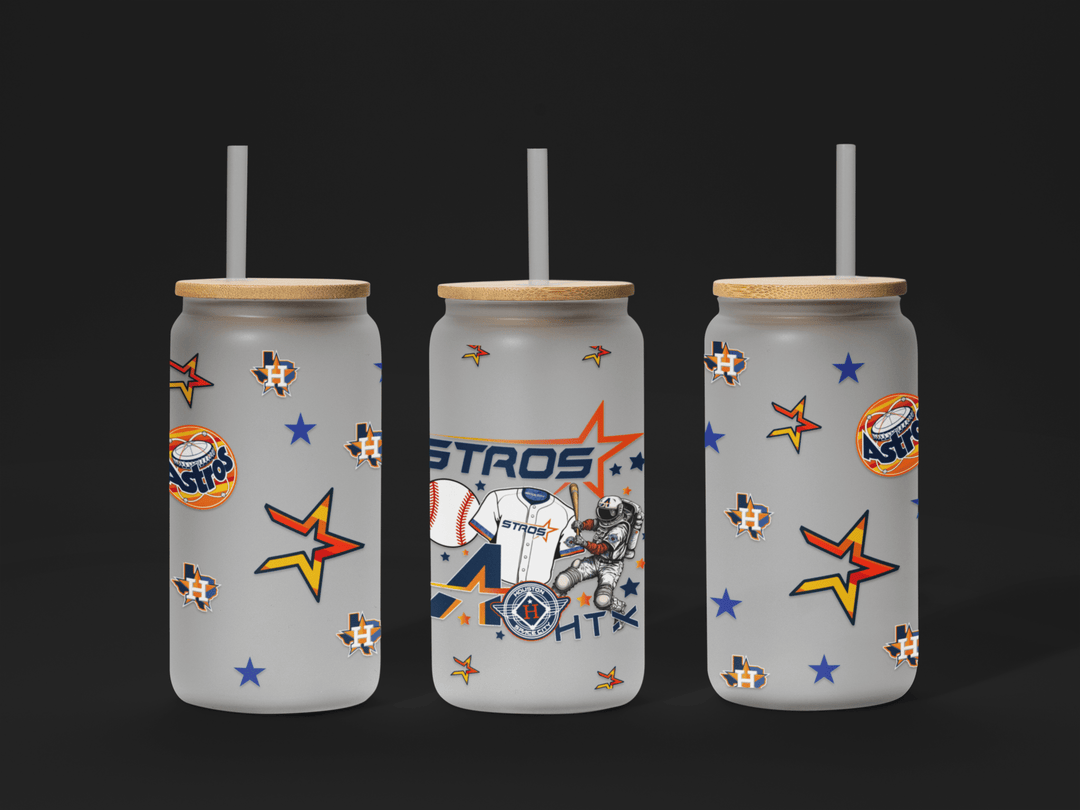 H - Town Baseball Vibes UV DTF Transfer – Game Day Style with Houston Pride – Ready to Apply! - KT SUBLIMATION, DTF AND MORE LLC