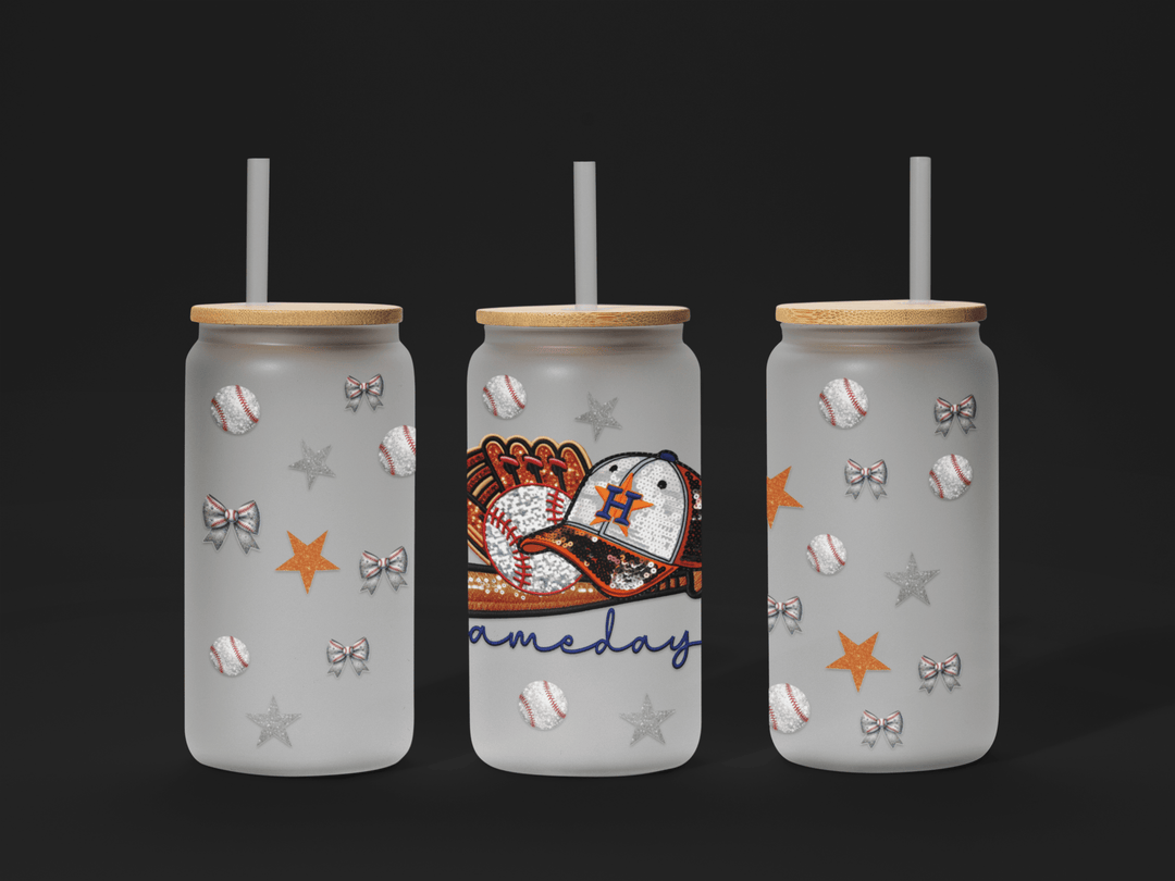 H - Town Baseball Vibes UV DTF Transfer – Game Day Style with Houston Pride – Ready to Apply! - KT SUBLIMATION, DTF AND MORE LLC