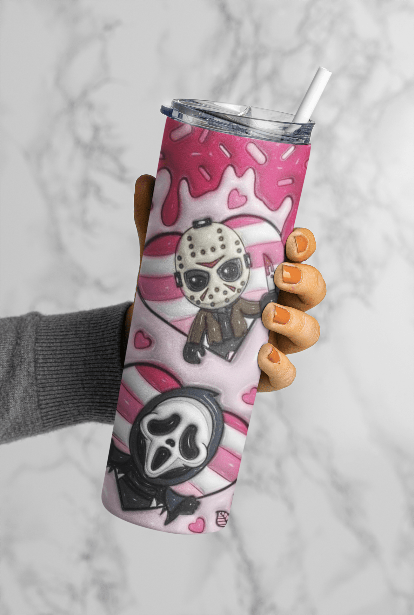 Halloween 20oz Tumbler Sublimation Print – Spooky & Festive Design 🎃👻 - KT SUBLIMATION, DTF AND MORE LLC