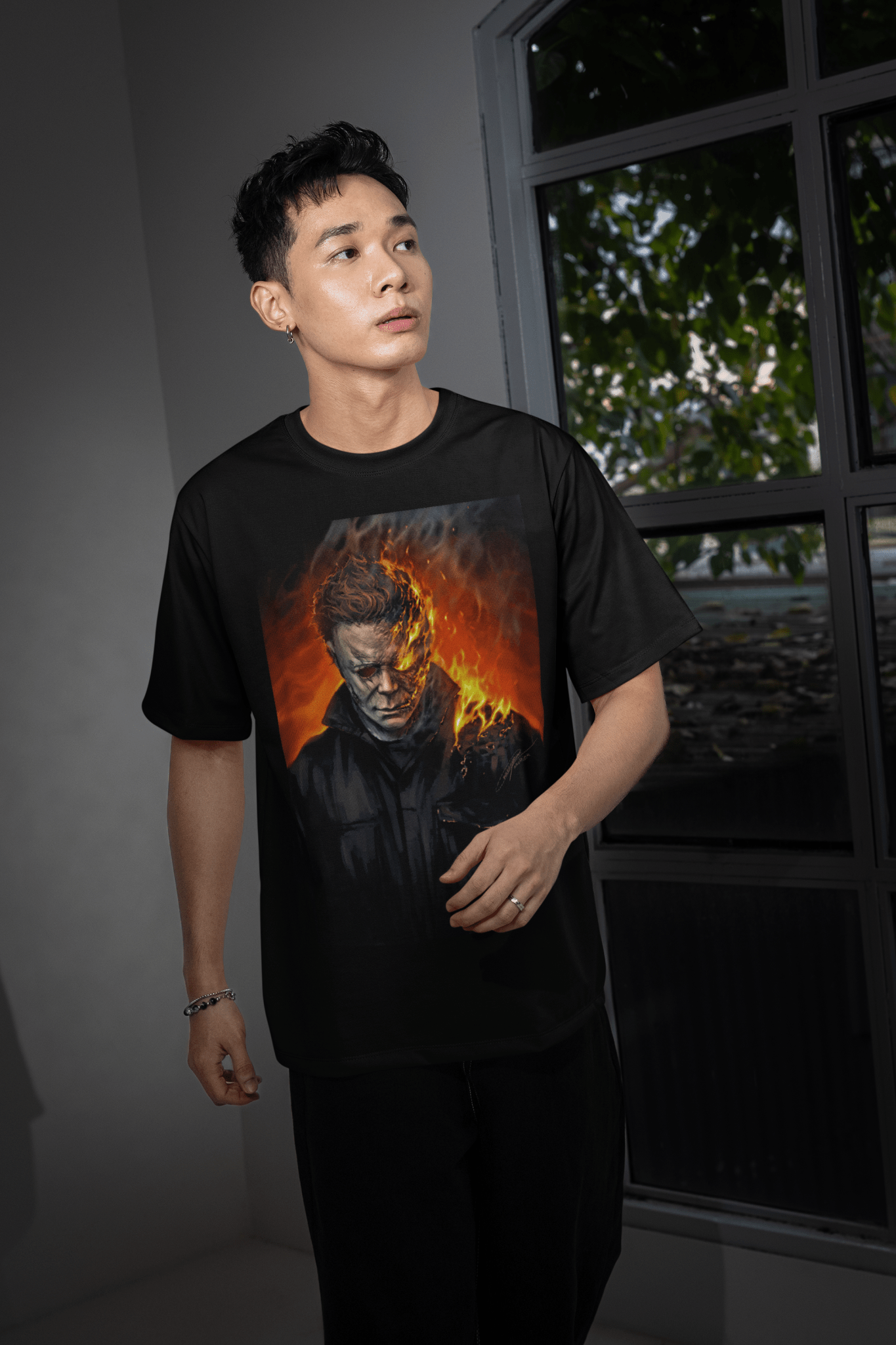 Halloween DTF Transfer – Scary Movie Inspired Ready - to - Press Design for Shirts & Apparel - KT SUBLIMATION, DTF AND MORE LLC