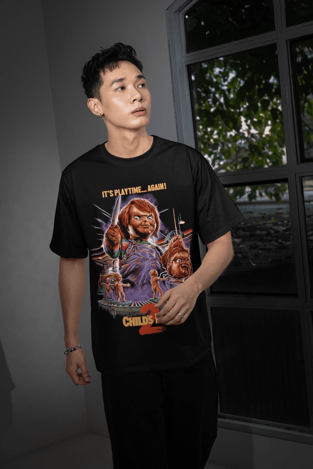 Halloween Transfer – Scary Movie Inspired Ready - to - Press Design for Shirts & Apparel - KT SUBLIMATION, DTF AND MORE LLC