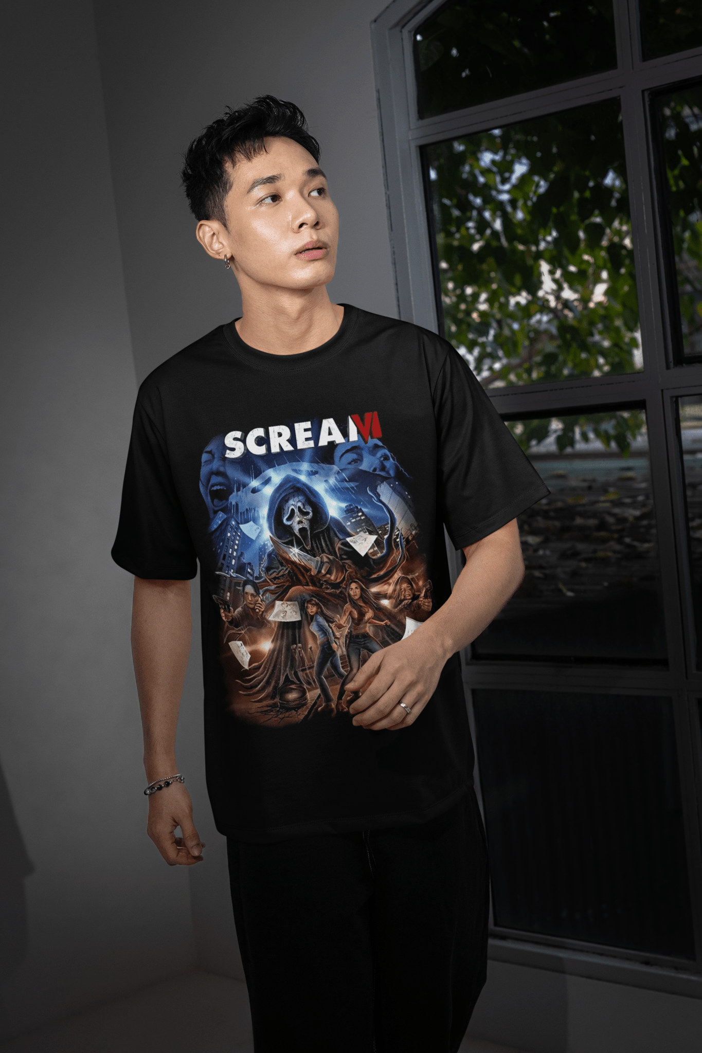 Halloween Transfer – Scary Movie Inspired Ready - to - Press Design for Shirts & Apparel - KT SUBLIMATION, DTF AND MORE LLC