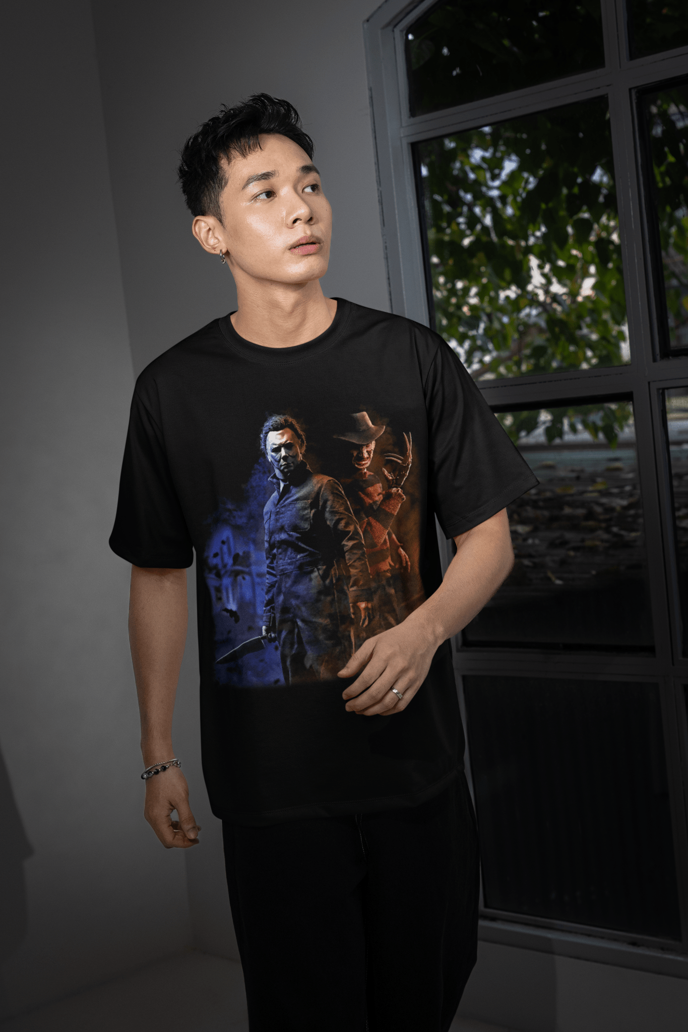 Halloween Transfer – Scary Movie Inspired Ready - to - Press Design for Shirts & Apparel - KT SUBLIMATION, DTF AND MORE LLC