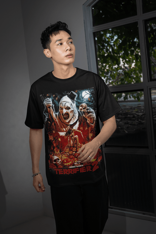Halloween Transfer – Scary Movie Inspired Ready - to - Press Design for Shirts & Apparel - KT SUBLIMATION, DTF AND MORE LLC