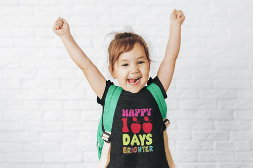 Happy 100 days Brigther DTF Celebrating Creativity - KT SUBLIMATION, DTF AND MORE LLC