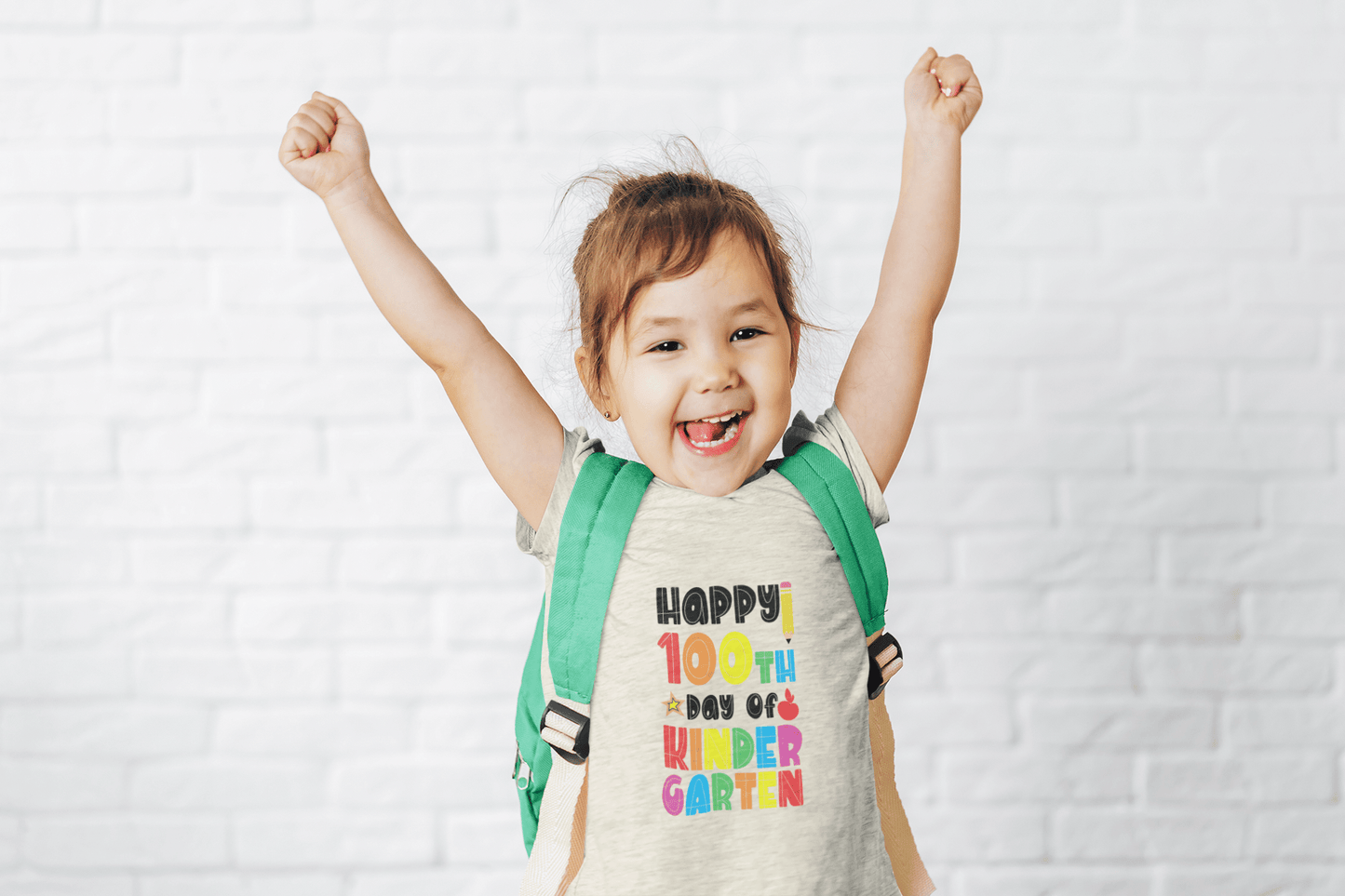 Happy 100 days of kindergarten DTF - KT SUBLIMATION, DTF AND MORE LLC
