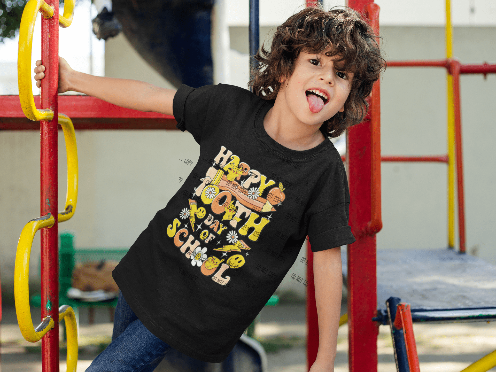 Happy 100th Day of School DTF Transfer – Fun & Colorful Milestone Print - KT SUBLIMATION, DTF AND MORE LLC