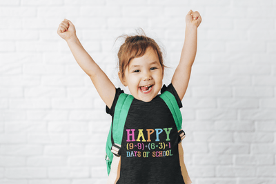 Happy (9x9)+(6x3)+1 days of schoolDTF - KT SUBLIMATION, DTF AND MORE LLC