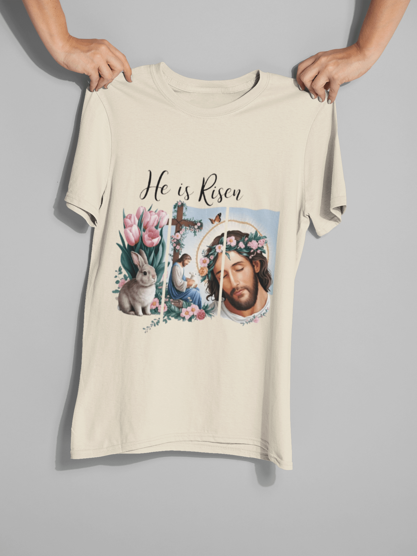 He is Risen DTF Transfer – Ready to Press Christian Easter Design - KT SUBLIMATION, DTF AND MORE LLC