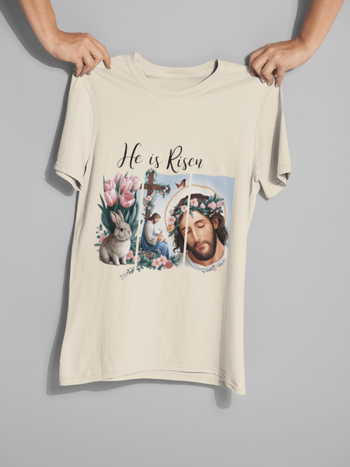 He is Risen DTF Transfer – Ready to Press Christian Easter Design - KT SUBLIMATION, DTF AND MORE LLC