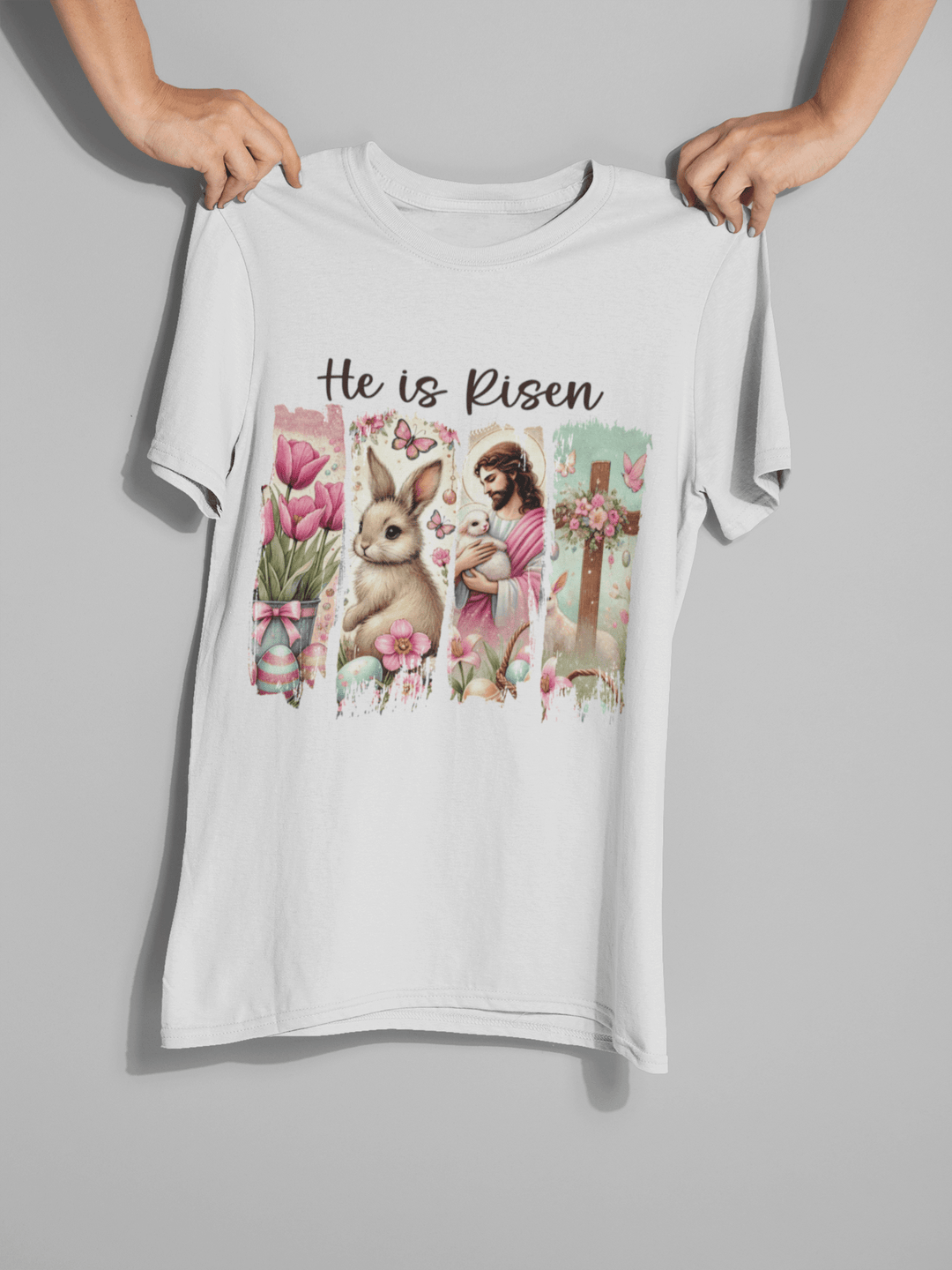 He is Risen DTF Transfer – Ready to Press Christian Easter Design - KT SUBLIMATION, DTF AND MORE LLC