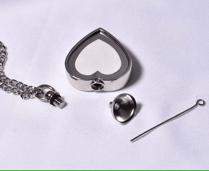 Heart Ashes Holder Necklace Sublimation Blank – Customizable Memorial Jewelry - KT SUBLIMATION, DTF AND MORE LLC