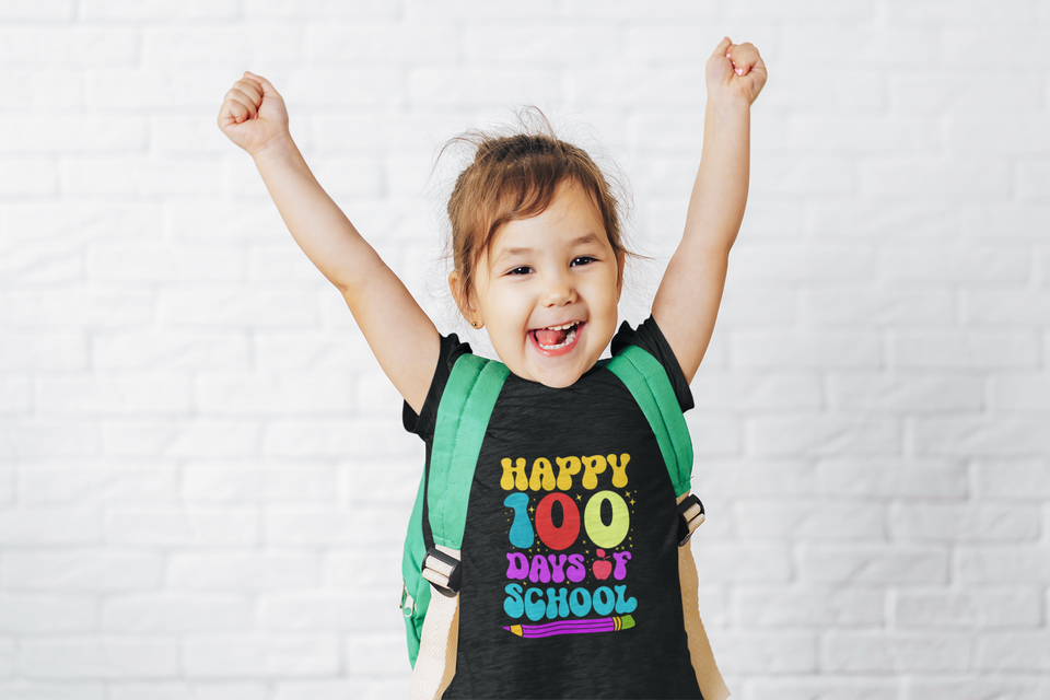 Happy 100 days Brigther  DTF Celebrating Innovation