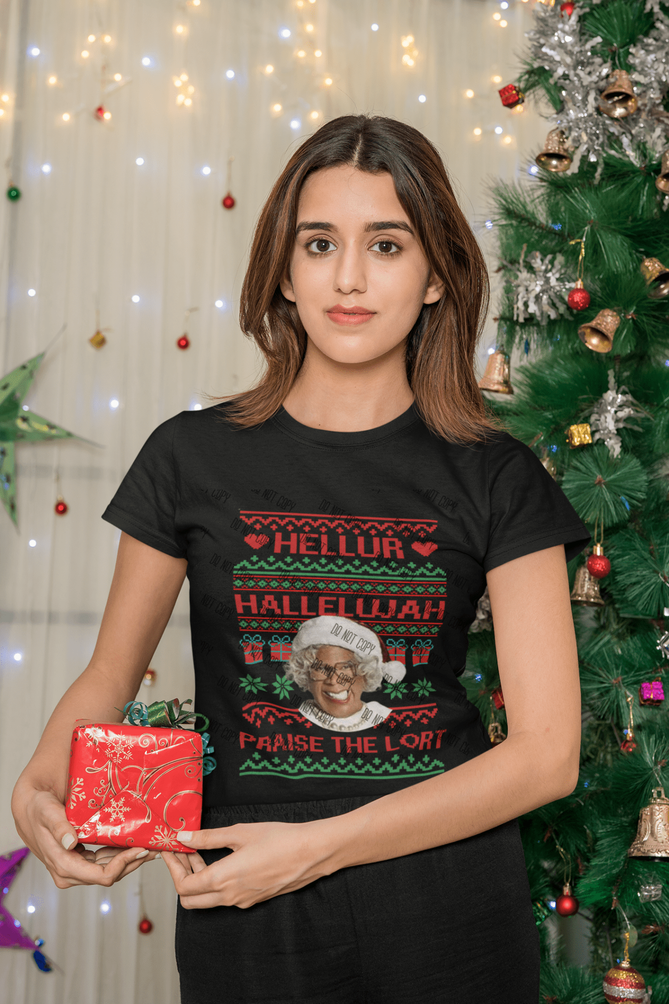 Hellur Hallelujah Praise the Lort DTF Transfer – Bold Red Gospel Design, Ready to Press