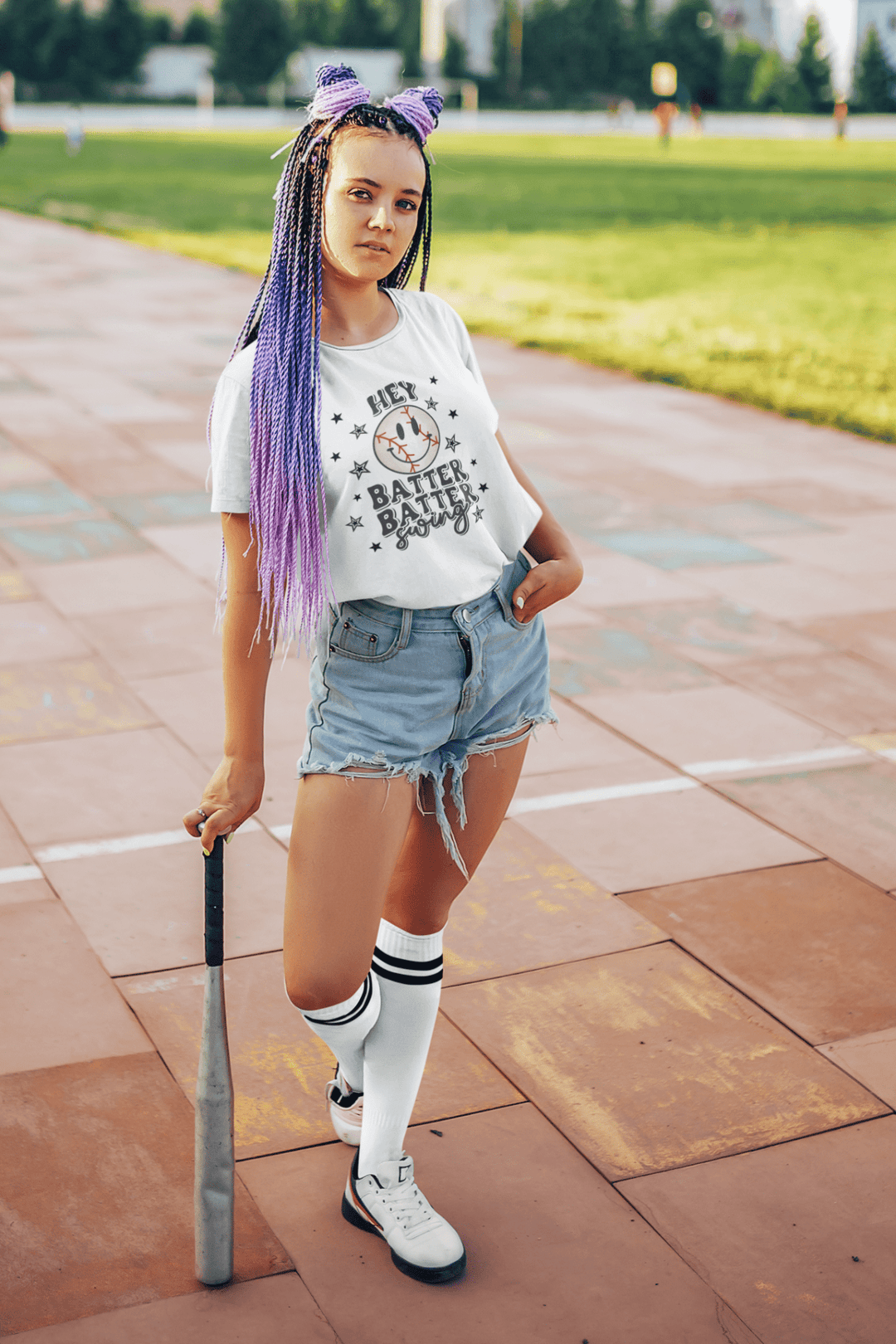 Hey Batter Batter Swing DTF Transfer | Baseball Game Day Print - KT SUBLIMATION, DTF AND MORE LLC