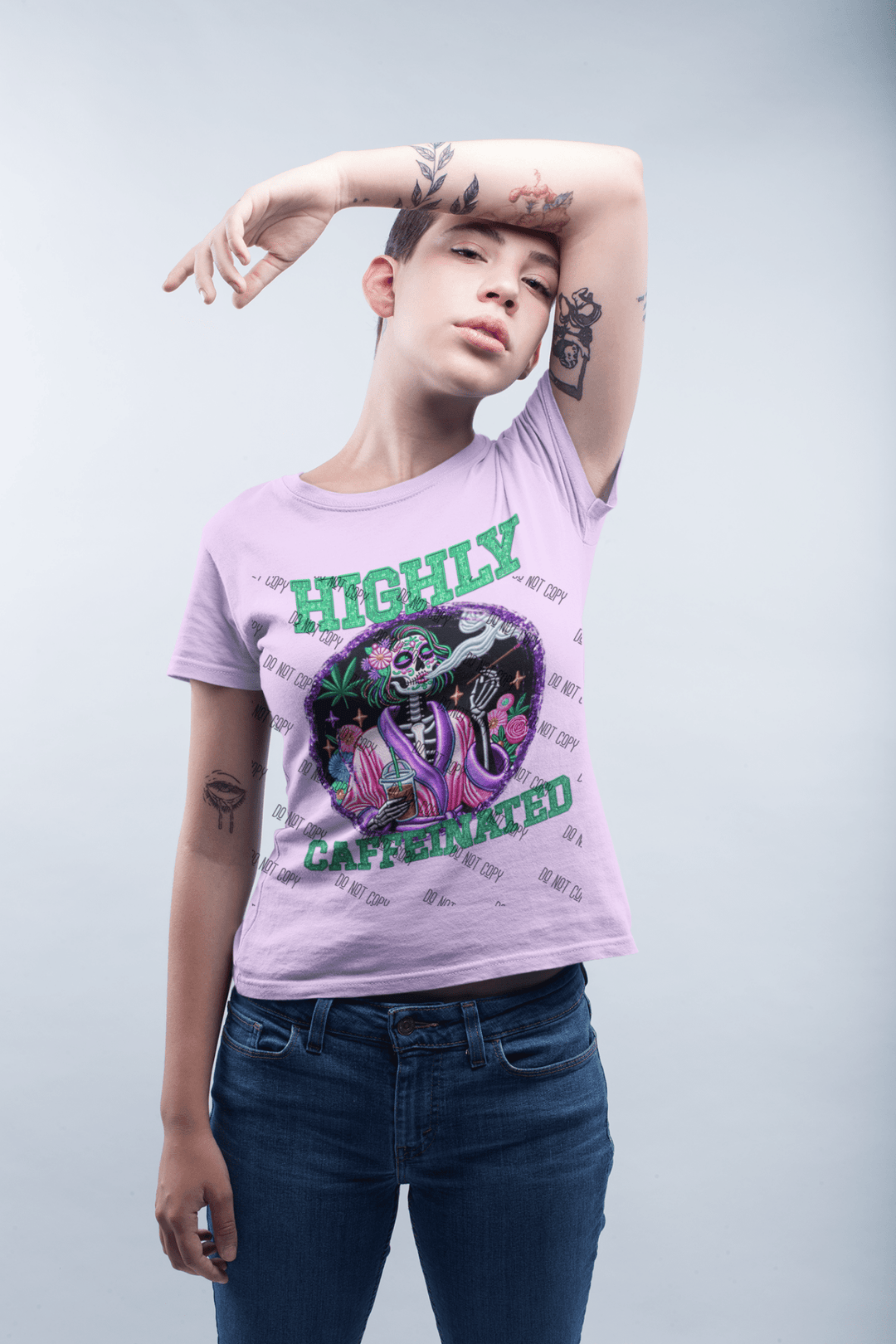 Highly Caffeinated DTF Transfer – Bold and Fun Design for Coffee Lovers - KT SUBLIMATION, DTF AND MORE LLC