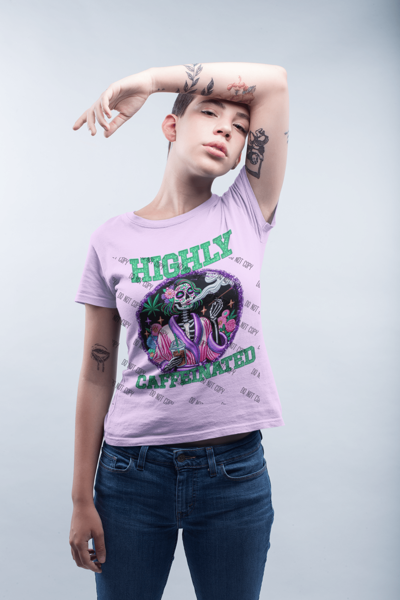 Highly Caffeinated DTF Transfer – Bold and Fun Design for Coffee Lovers - KT SUBLIMATION, DTF AND MORE LLC