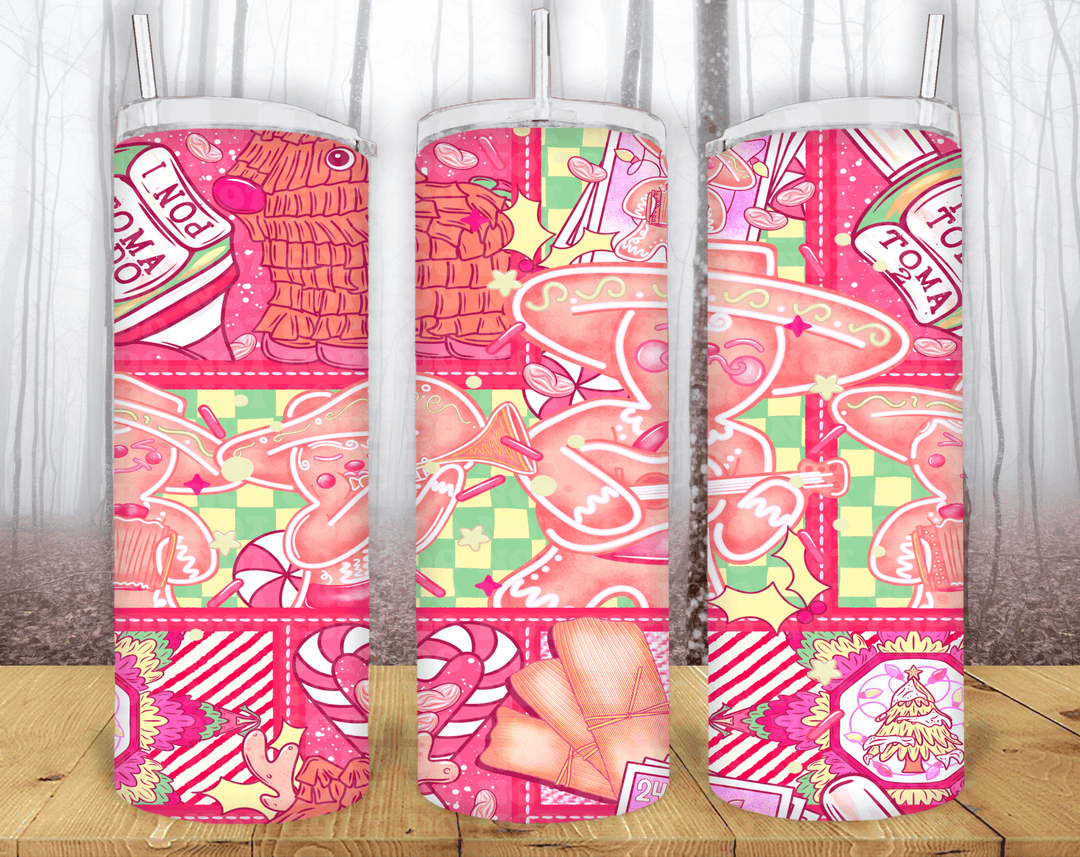 Hispanic christmas 20oz Tumbler Sublimation Print - KT SUBLIMATION, DTF AND MORE LLC