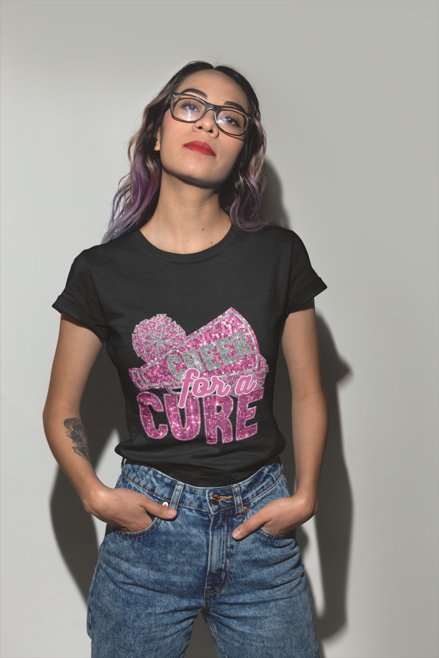 Cheer for a cure  DTF ready to press transfer