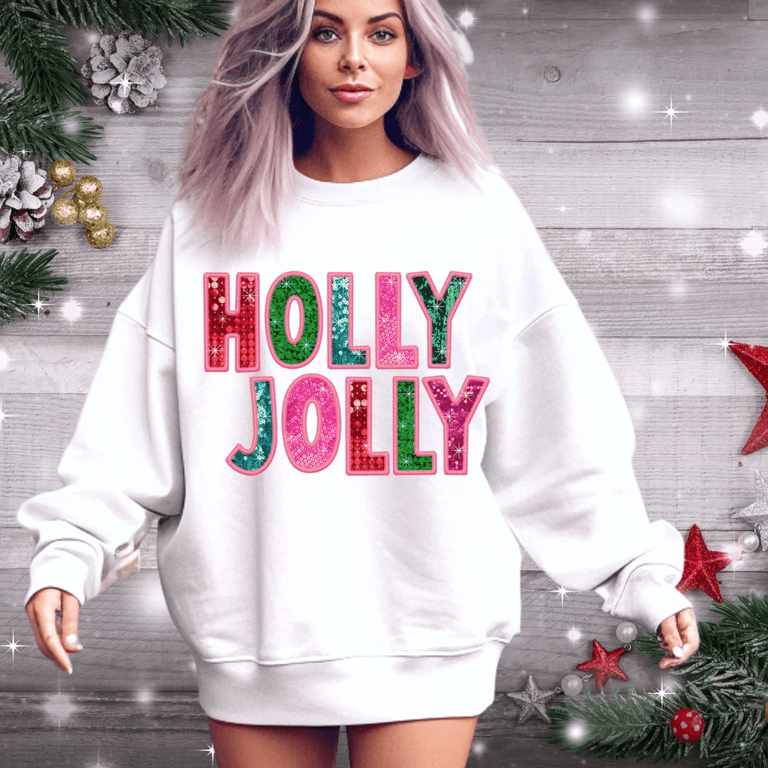 Holly Jolly DTF - Custom Christmas Apparel - KT SUBLIMATION, DTF AND MORE LLC