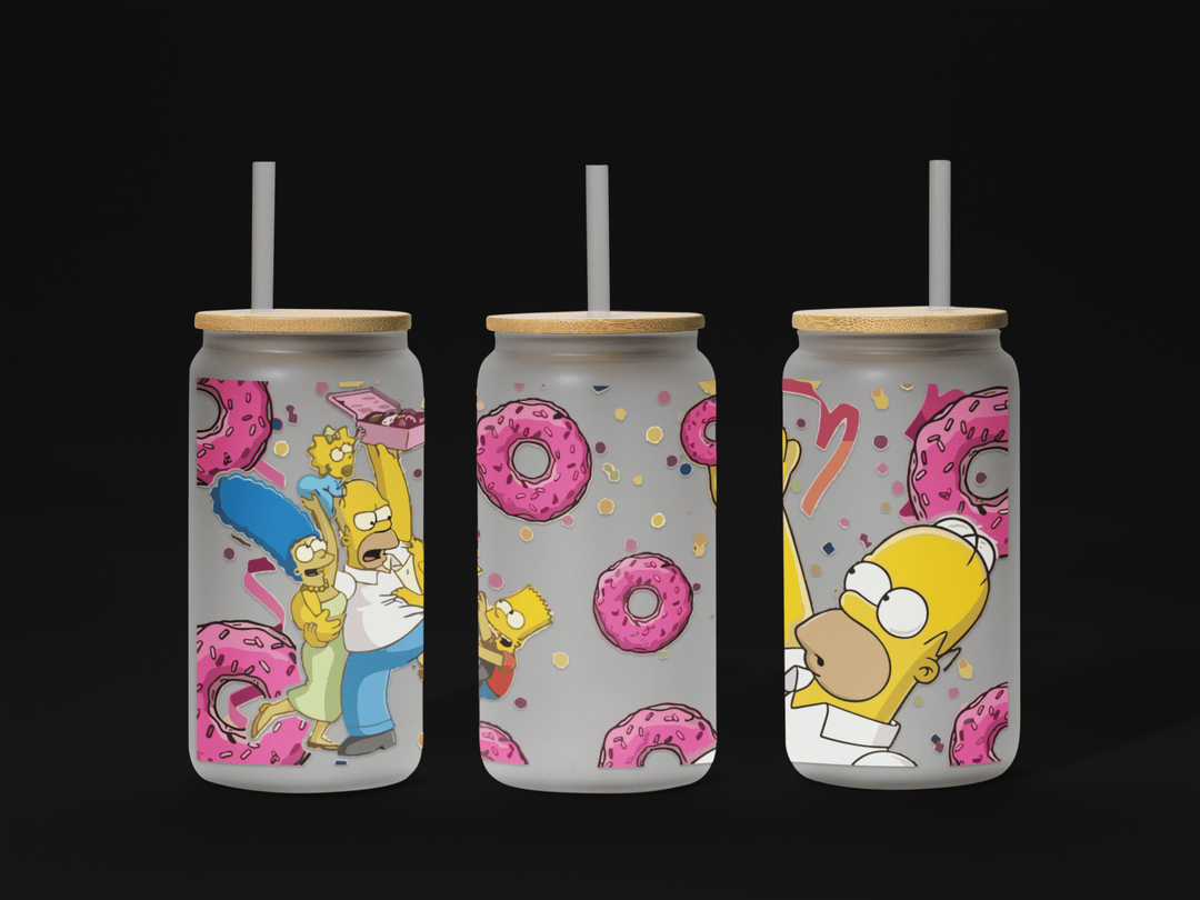 Homer Simpson 16oz UV DTF Wrap – Bring Some Fun to Your Drinkware! 🍩🍺 - KT SUBLIMATION, DTF AND MORE LLC
